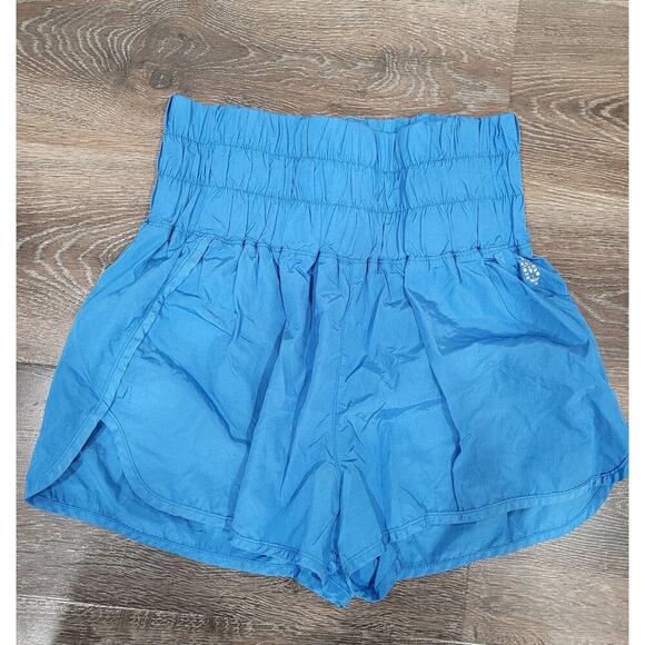 Free‎ People Movement Blue Active The Way Home Running Shorts size Large #10 - Picture 1 of 4